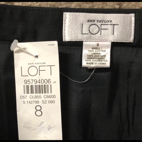 Ann Taylor LOFT Embroidered Lace Skirt 8 🌹New with Tags Workwear party casual - Picture 8 of 11